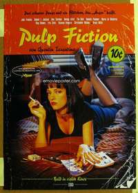 h670 PULP FICTION German movie poster '94 Uma Thurman, Tarantino