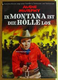 h671 QUICK GUN German movie poster '64 Audie Murphy pointing gun!