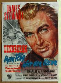 h684 SPIRIT OF ST LOUIS German movie poster '57 Jimmy Stewart, Wilder