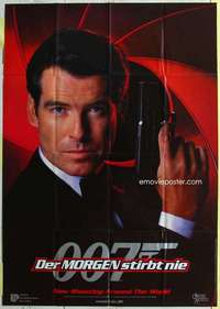 h565 TOMORROW NEVER DIES teaser German 33x47 movie poster '97 Bond