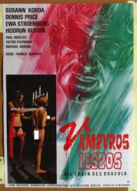 h697 VAMPYROS LESBOS German movie poster '71 Jess Franco, wild!