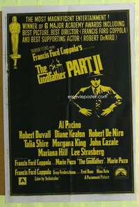 h039 GODFATHER 2 Indian movie poster '74 De Niro, Coppola, Al Pacino