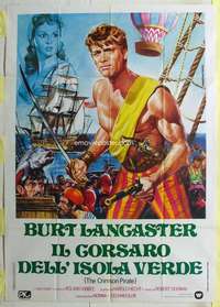 h133 CRIMSON PIRATE Italian one-panel movie poster R70s Burt Lancaster