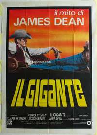 h135 GIANT Italian one-panel movie poster R83 James Dean, Liz Taylor, Hudson