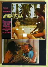h112 EROTIC NIGHTS OF THE LIVING DEAD Italian photobusta movie poster '80 Laura Gemser