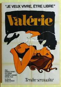 h132 VALERIE Italy/French export movie poster '69 Danielle Ouimet