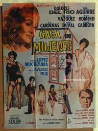 h331 CASA DE MUJERES Mexican movie poster '66 Dolores del Rio