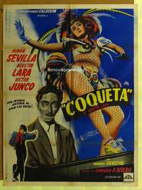 h335 COQUETA Mexican movie poster '49 sexy Ninon Sevilla!