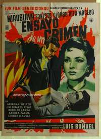 h337 CRIMINAL LIFE OF ARCHIBALDO DE LA CRUZ Mexican movie poster '55
