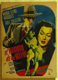 h346 EL MARIDO DE MI NOVIA Mexican movie poster '51 Renau art!