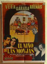 h348 EL NINO DE LAS MONJAS Mexican movie poster '59 Horacio art
