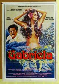 h358 GABRIELA Mexican movie poster '83 sexy Sonia Braga!