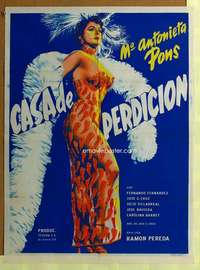 h359 HOUSE OF PERDITION Mexican movie poster '56 Antonieta Pons