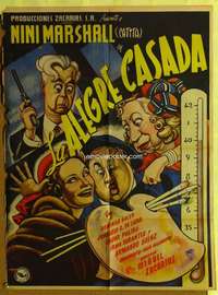 h364 LA ALEGRE CASADA Mexican movie poster '51 comedy artwork!