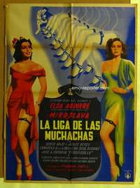 h367 LA LIGA DE LAS MUCHACHAS Mexican movie poster '50 sexy!
