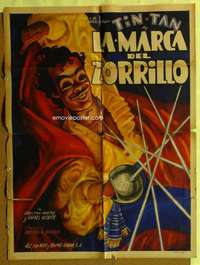 h368 LA MARCA DEL ZORRILLO Mexican movie poster '50 Tin-Tan