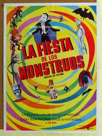 h376 MAD MONSTER PARTY Mexican movie poster '68 Boris Karloff