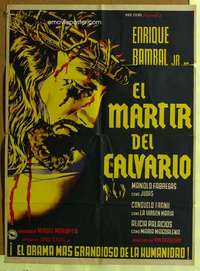 h378 MARTYR OF CALVARY Mexican movie poster '52 Jesus Christ