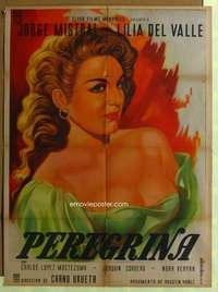 h386 PEREGRINA Mexican movie poster '51 Lilia del Valle