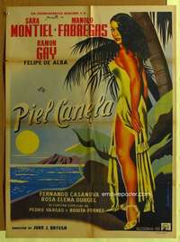 h387 PIEL CANELA Mexican movie poster '53 sexy Sara Montiel!