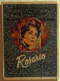 h392 ROSARIO Mexican movie poster '71 Marga Lopez portrait!