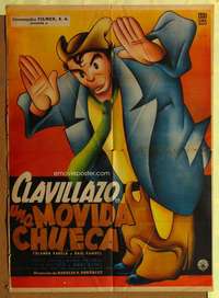 h409 UNA MOVIDA CHUECA Mexican movie poster '56 cool image!