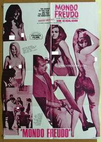h110 MONDO FREUDO Colombian movie poster '68 psychiatric sex!