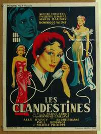 h107 VICE DOLLS French 23x31 movie poster '54 bad girls, Finel art!