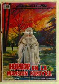 h421 BLACK TORMENT Spanish movie poster '64 Sears, terror creeps!