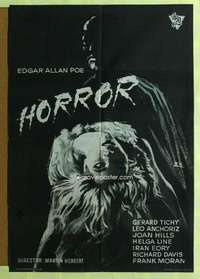 h422 BLANCHEVILLE MONSTER Spanish movie poster '63 Edgar Allan Poe