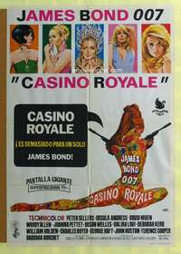 h427 CASINO ROYALE Spanish movie poster '67 all-star James Bond spoof!