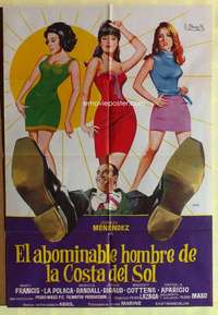 h435 EL ABOMINABLE HOMBRE DE LA COSTA DEL SOL Spanish movie poster '69