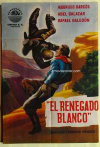 h437 EL RENEGADO BLANCO Spanish movie poster '61 Mauricio Garces