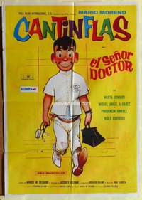 h438 EL SENOR DOCTOR Spanish movie poster '67 art of Cantinflas!