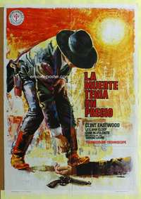 h442 FOR A FEW DOLLARS MORE Spanish movie poster '66 Clint Eastwood