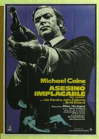 h447 GET CARTER Spanish movie poster '71 Michael Caine, Ekland
