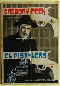 h452 GUNFIGHTER Spanish movie poster R65 Gregory Peck, Jean Parker