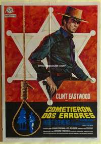 h453 HANG 'EM HIGH Spanish movie poster '68 Clint Eastwood classic!
