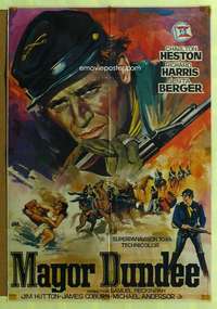 h468 MAJOR DUNDEE Spanish movie poster '65 Sam Peckinpah, Heston