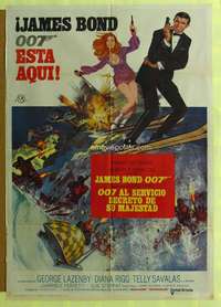 h476 ON HER MAJESTY'S SECRET SERVICE Spanish movie poster '70 Bond