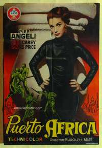 h481 PORT AFRIQUE Spanish movie poster '56 sexy Pier Angeli!