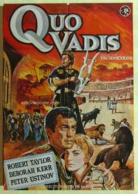 h482 QUO VADIS Spanish movie poster R78 Robert Taylor, Kerr, Ustinov