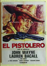 h125 SHOOTIST Italian/Spanish movie poster '76 best John Wayne image!