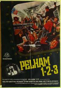 h493 TAKING OF PELHAM ONE TWO THREE Spanish movie poster '74 Matthau, Shaw