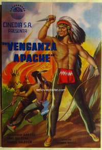 h500 VENGANZA APACHE Spanish '61 Native American Indian movie posters