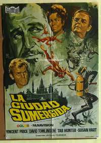 h503 WAR-GODS OF THE DEEP Spanish movie poster '65 AIP, Vincent Price