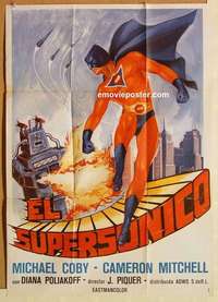 h126 SUPERSONIC MAN Spanish '79 cool art of the costumed Spanish superhero!