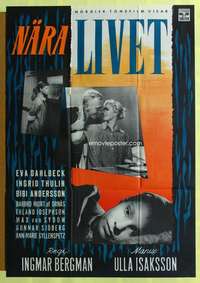 h002 BRINK OF LIFE Swedish movie poster '58 Ingmar Bergman, Dahlbeck