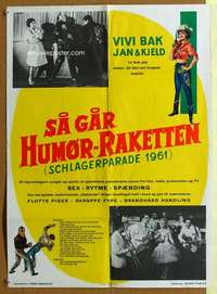 h055 SCHLAGERPARADE 1961 Danish movie poster '61 German rock!