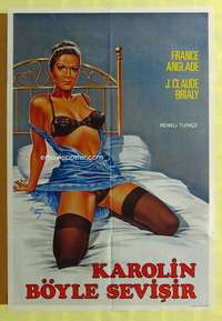 h067 KAROLIN BOYLE SEVISIR Turkish movie poster '70s super sexy!